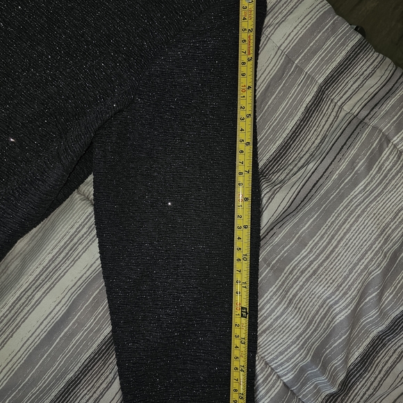 Eliza J Navy Sparkle Stretch Dress Embellished Waist Size 10 - Picture 9 of 15